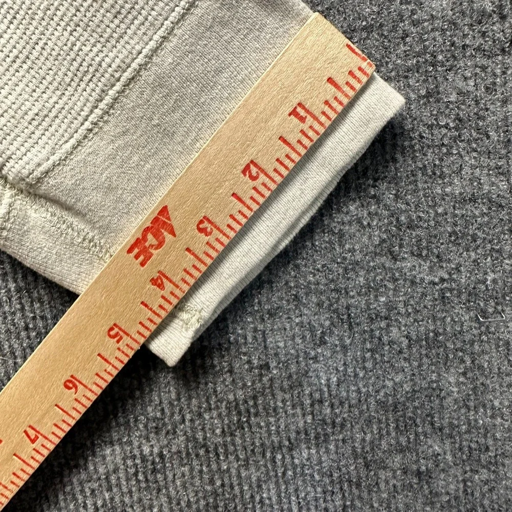 Polo Ralph Lauren Mens XL Grey Waffle Knit Thermal Henley Sleepwear Shirt L/S